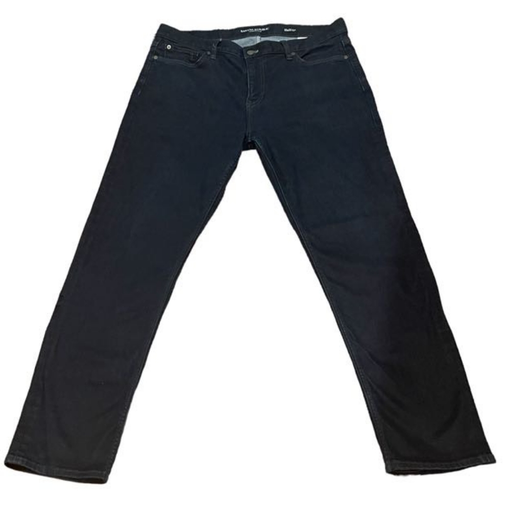 Banana Republic Men's Slim Luxe Traveler Jeans Size 35x32 in Washed Indigo